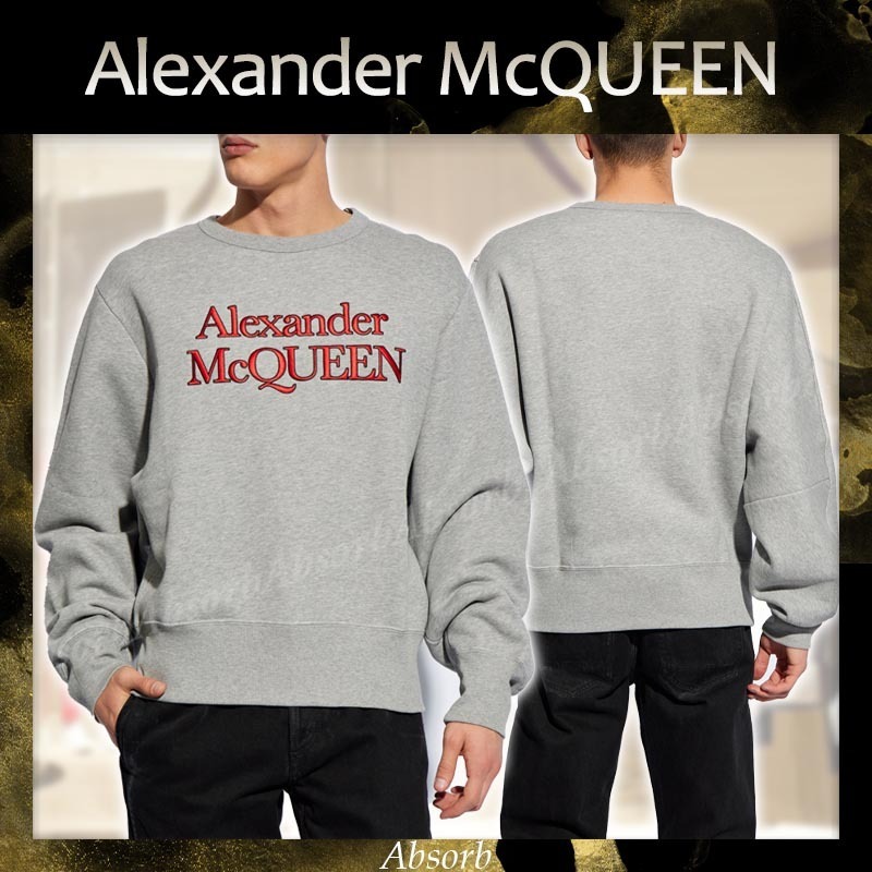 【24AW NEW】Alexander mcqueen / ロゴ刺繍 スウェットシャツ