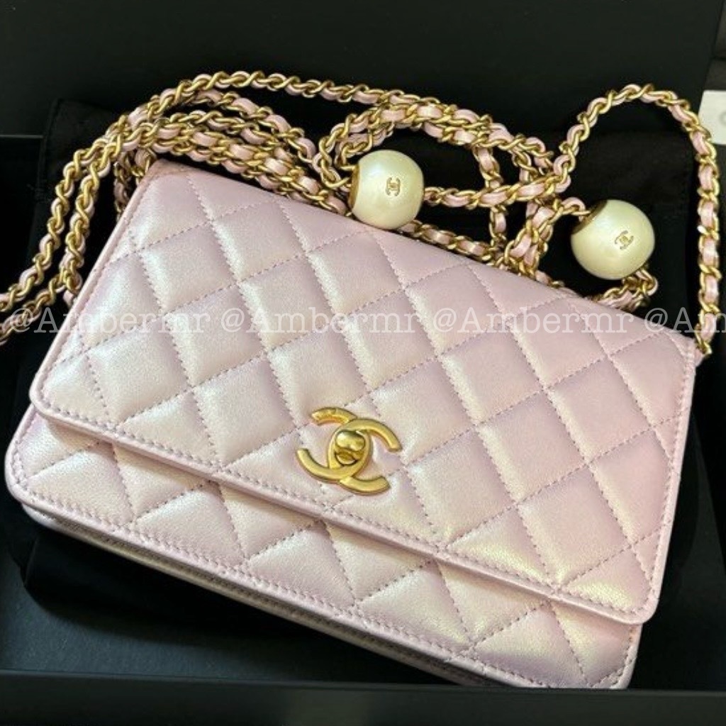 24SS CHANEL CC_ココパール付きチェーンウォレット