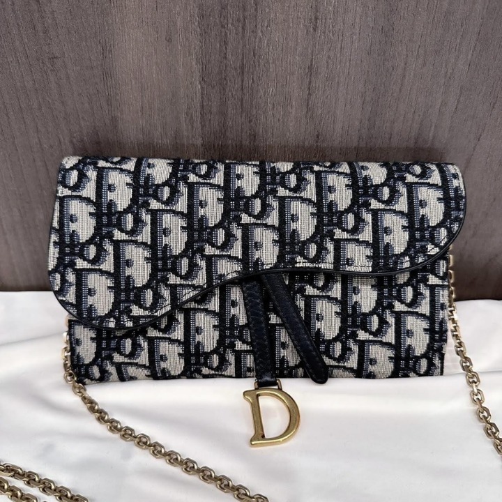 《チェーン付き☆》Dior SADDLE チェーン オブリーク 直営店