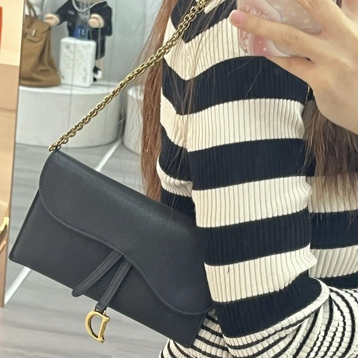 《チェーン付き☆》Dior SADDLE チェーン オブリーク 直営店