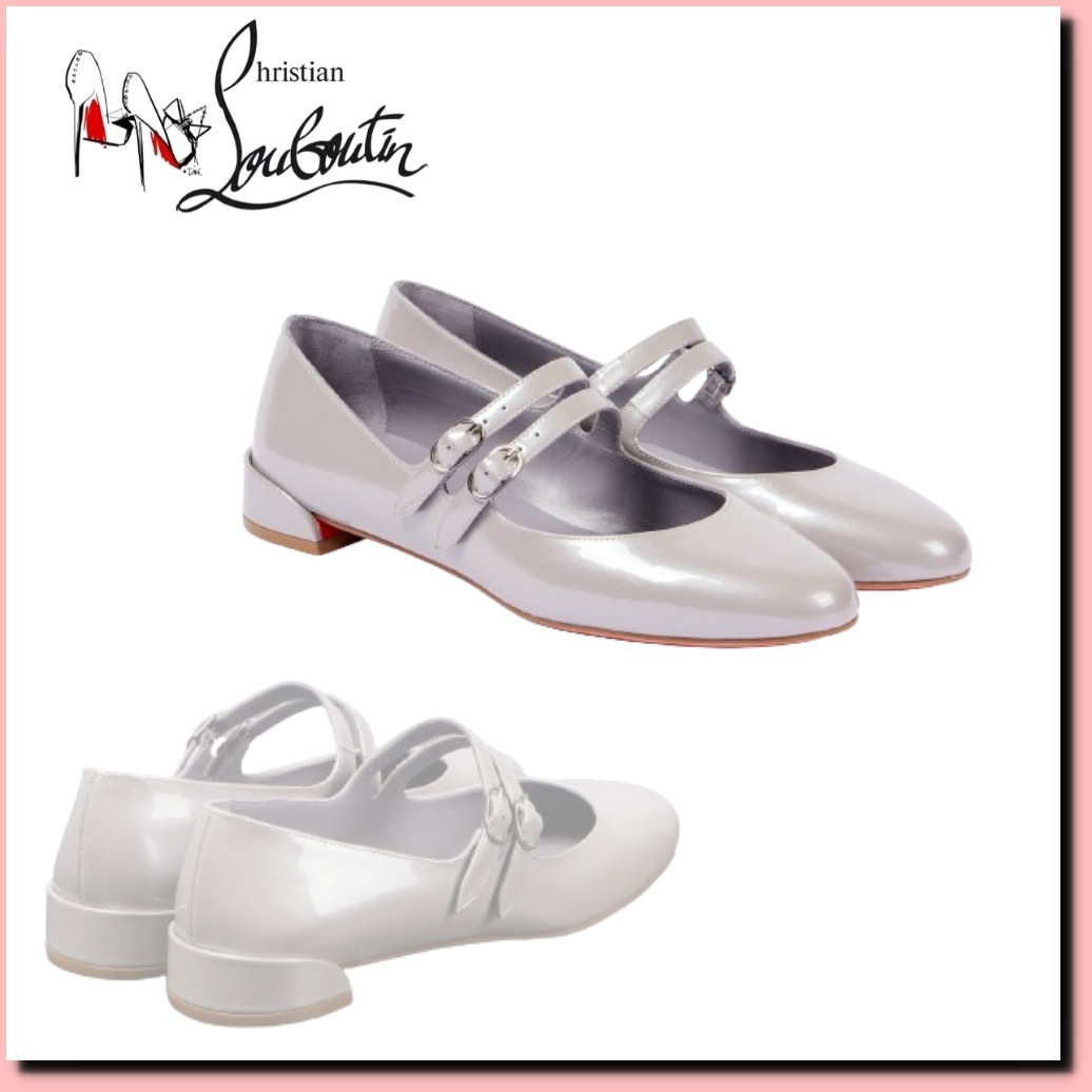■CHRISTIAN LOUBOUTIN patent レザーメリージェーンフラット
