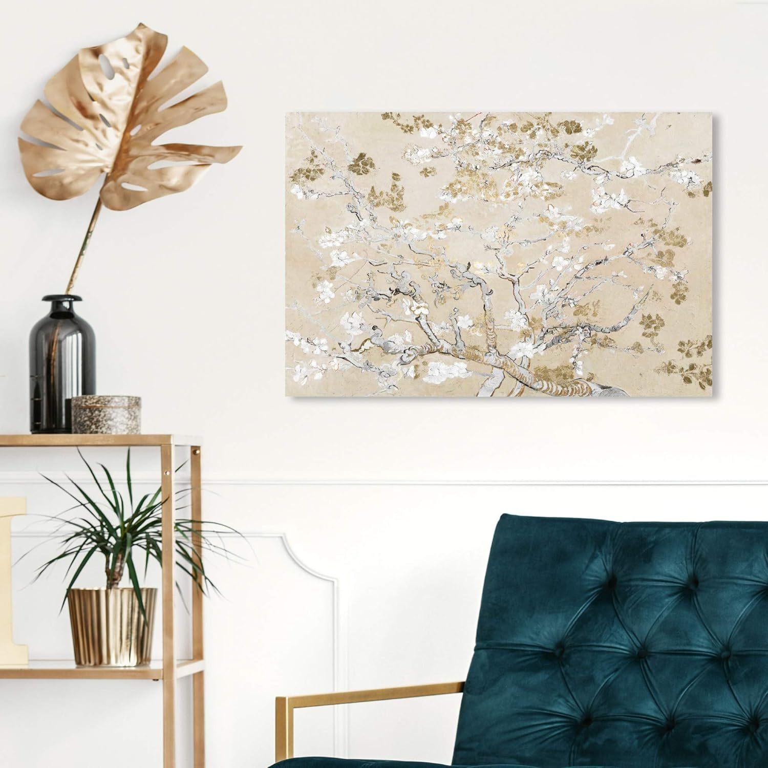 キャンバスアート・絵画 Oliver Gal 38x25cm Van Gogh in Golden Blossoms Inspiration