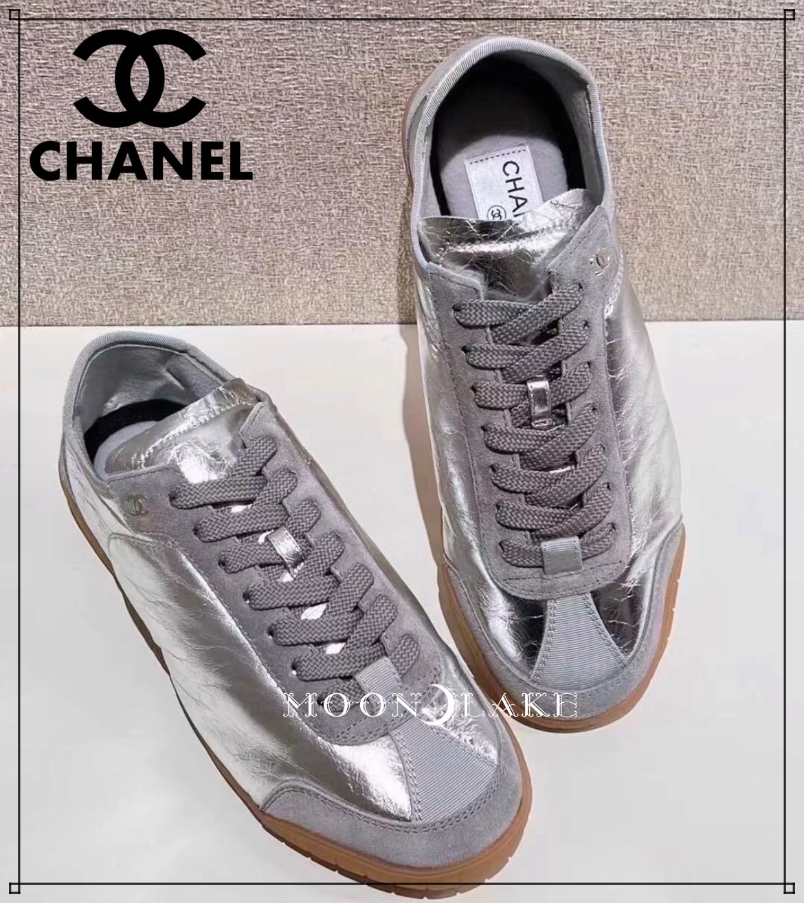 ≪24B★≫CHANEL スニーカー シルバー