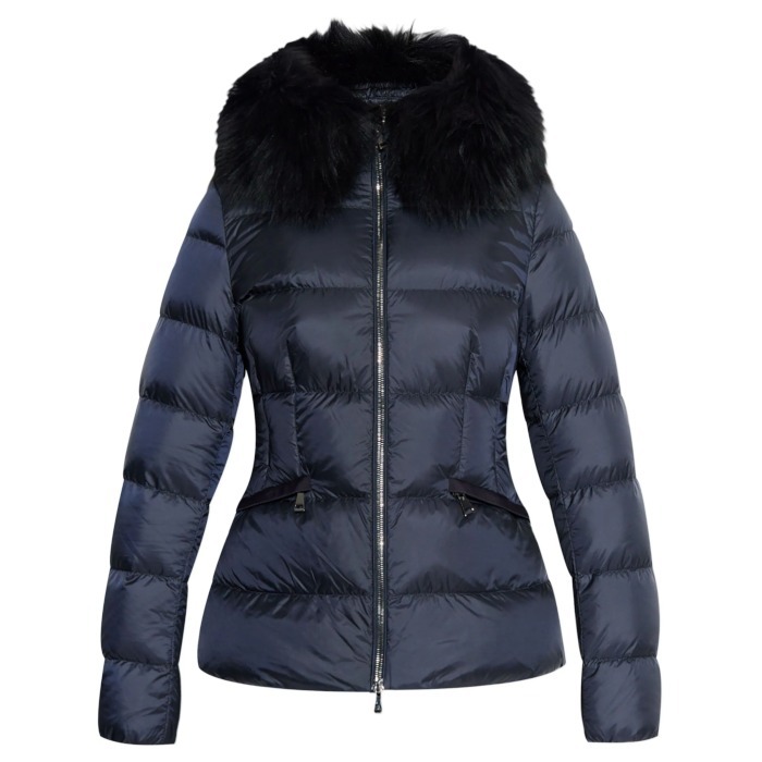 売切必至★Moncler BOEDショートダウンジャケット★New MONCLER】Boedショートダウンジャケット ロゴ ファー フード