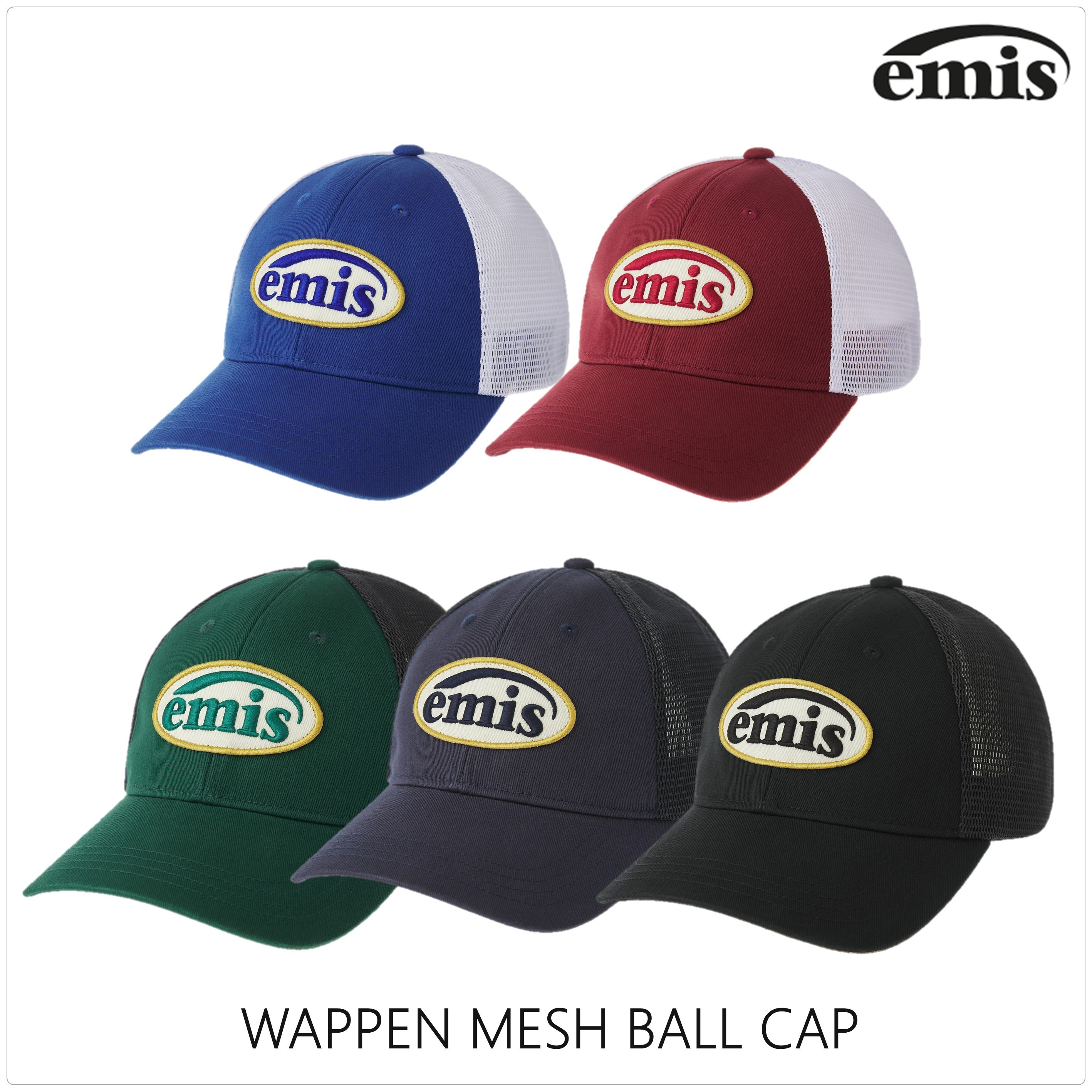 [EMIS] WAPPEN MESH BALL キャップ★新作・24SS★人気★韓国★