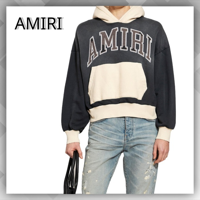 AMIRI ＊ ロゴ 長袖 コットン スウェットフーディー