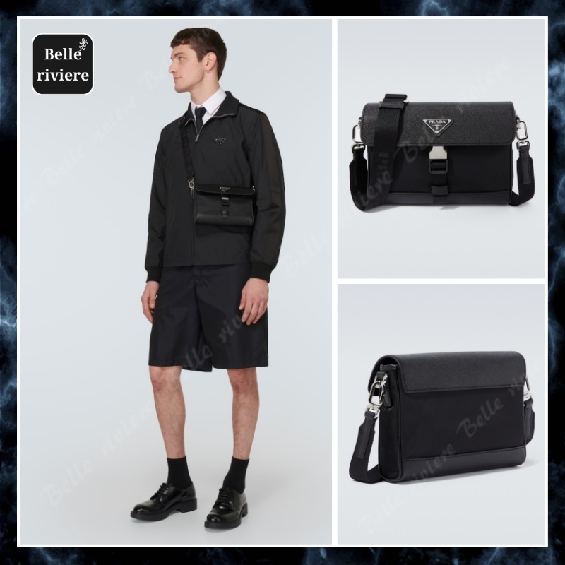 24PF new /PRADA Re-Nylonクロスボディバッグ Bag Black