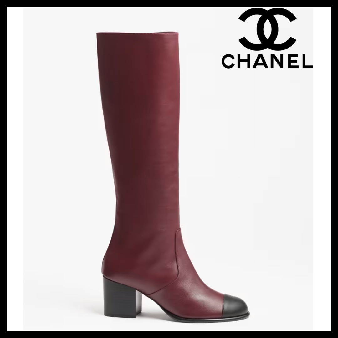 24B 国内発【CHANEL】可愛らしいハートチャーム★ロングブーツ 24B 国内発【CHANEL】可愛らしいハートチャーム☆ロングブーツ