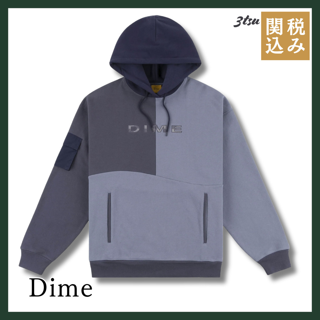 Dime★3トーン スプリットパネル プルオーバー スウェットシャツ
