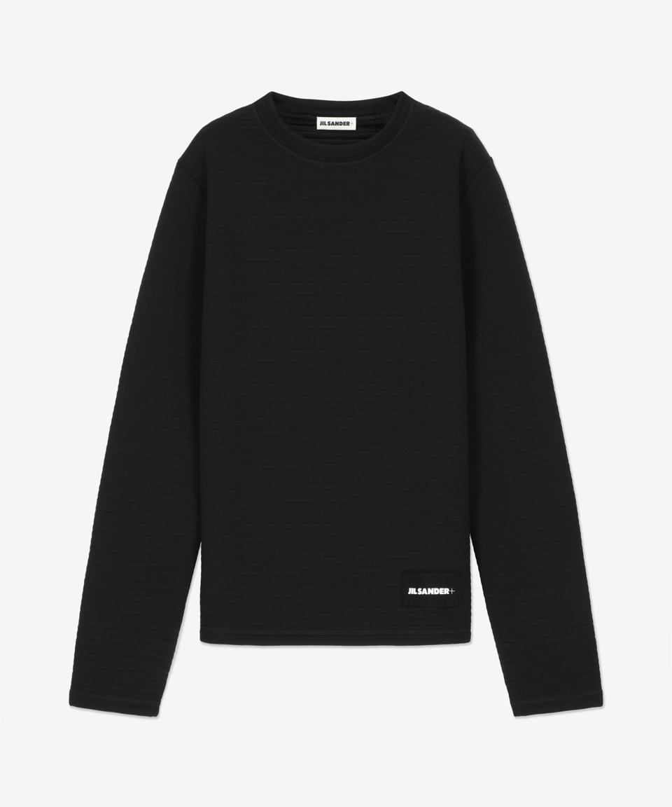 《JIL SANDER》 J47NH0010 J20225 001 ロゴ コットン Tシャツ