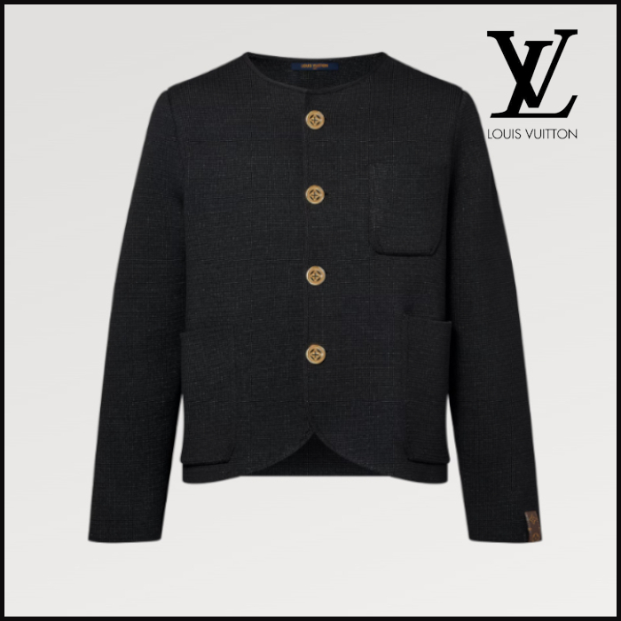 ◆クラシカル【 Louis Vuitton 】カラーレスニットジャケット