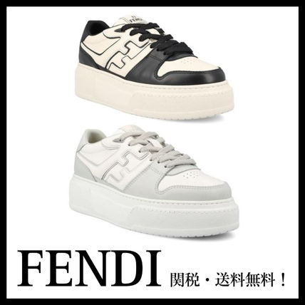 フェンディ マッチ プラットフォームロートップ FENDI MATCH ブラックスエード ロートップスニーカー