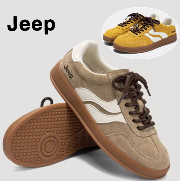 2.7CM UP!牛革JEEPスニーカー レディース美脚レトロ
