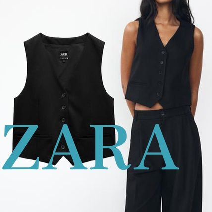 おトク情報がいっぱい！ 秋 ZARA(ザラ) ベスト・ジレ(レディース) - 海外通販のBUYMA トップス