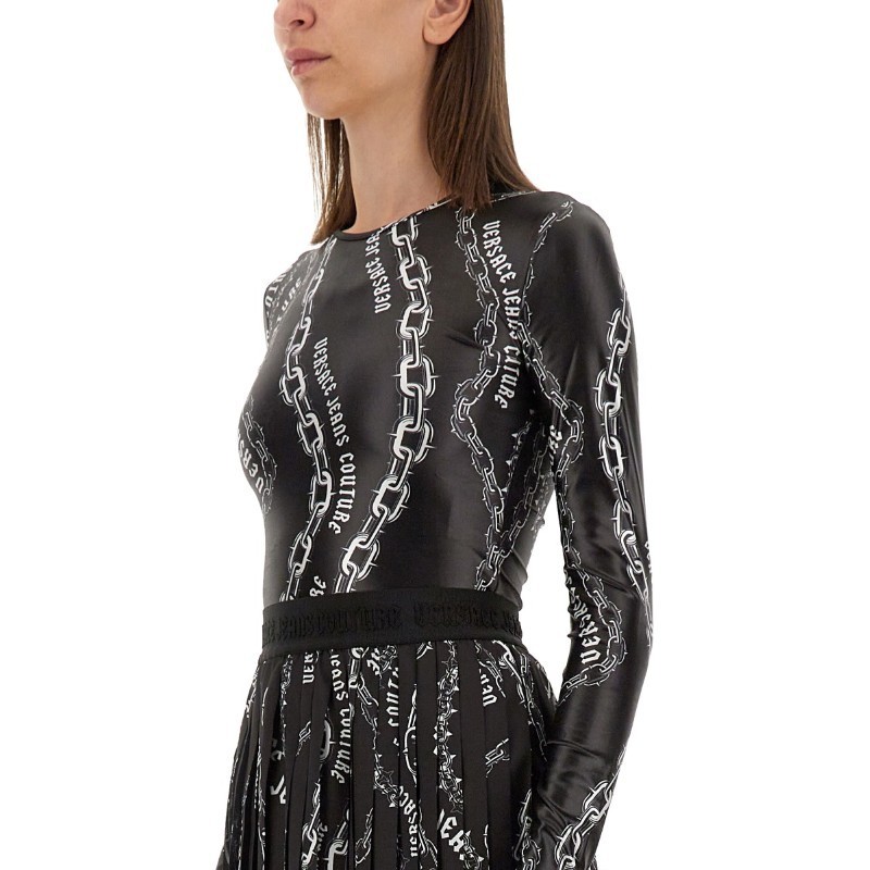インナー・ルームウェアその他 VERSACE JEANS \"CHAIN COUTURE\" BODYSUIT (77HAM2A1 JS417899)