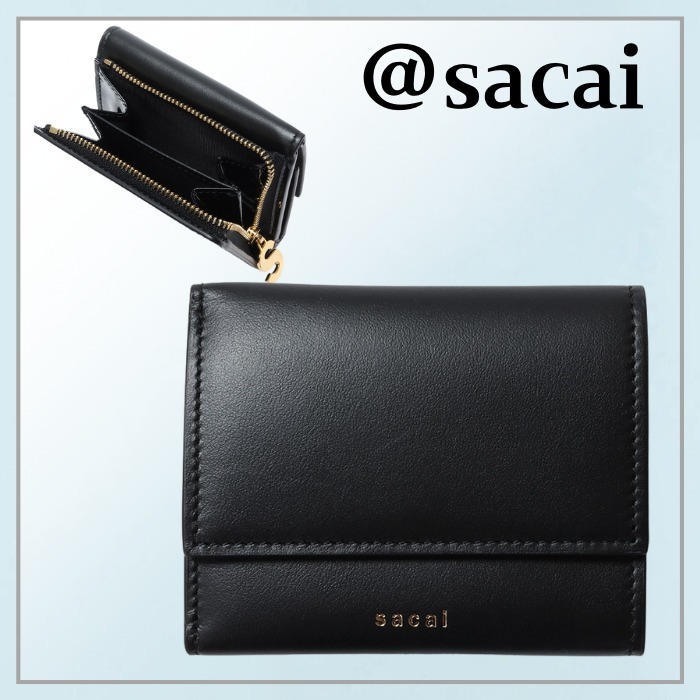 《スマートな装いを演出》【sacai】バイカラー三つ折り財布