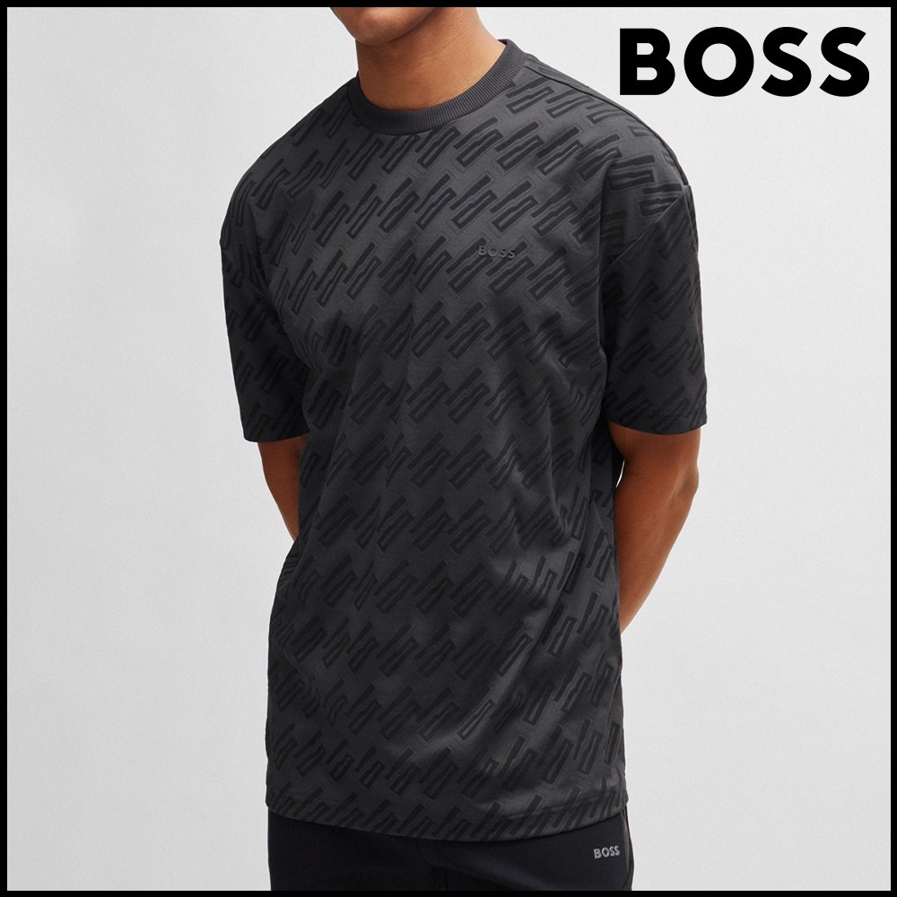 BOSS リラックスフィットTシャツ オールオーバーモノグラム
