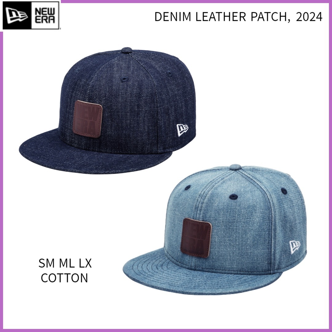 Newera■Denim Leather Patch Snapback ■送料込