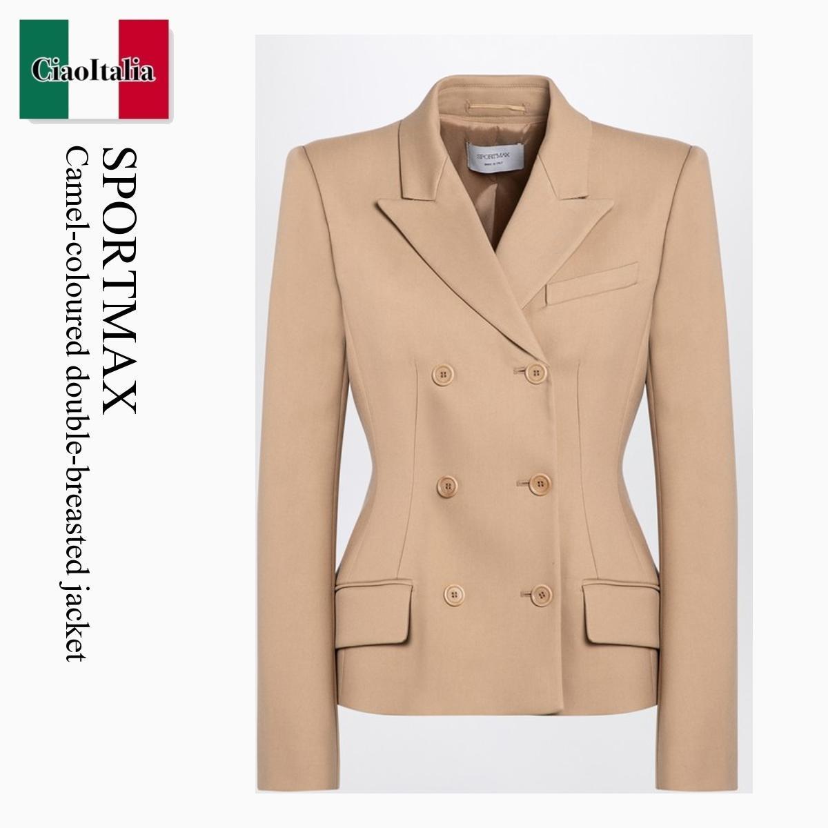 ジャケット Sportmax Camel-Coloured Double-Breasted Jacket