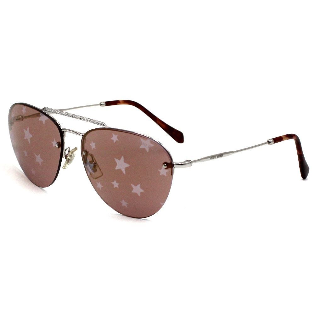 MIU MIU サングラス MU54US 1BC195 59 SILVER UVカット