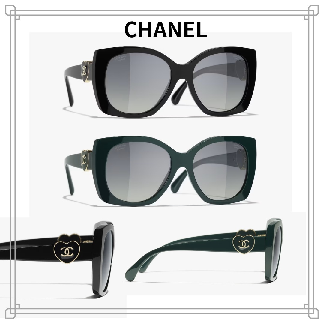【ハートが可愛い♡】CHANEL★サングラス スクエアシェイプ