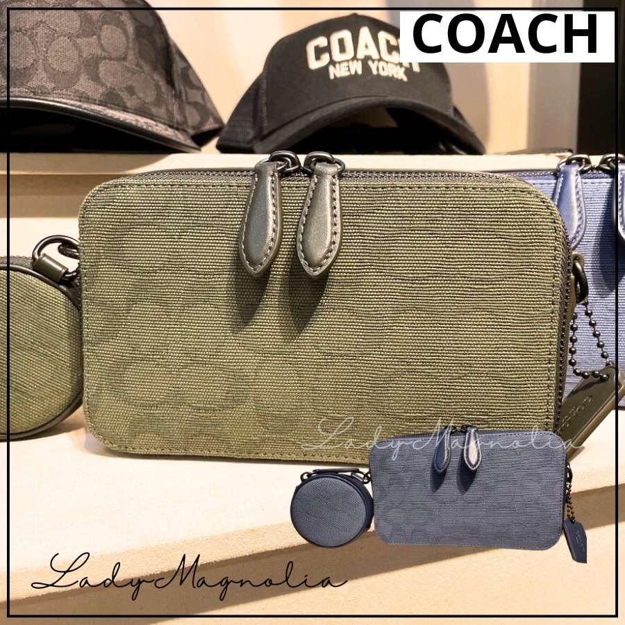 【COACH】チャータースリムクロスボディ シグネチャーキャンバス