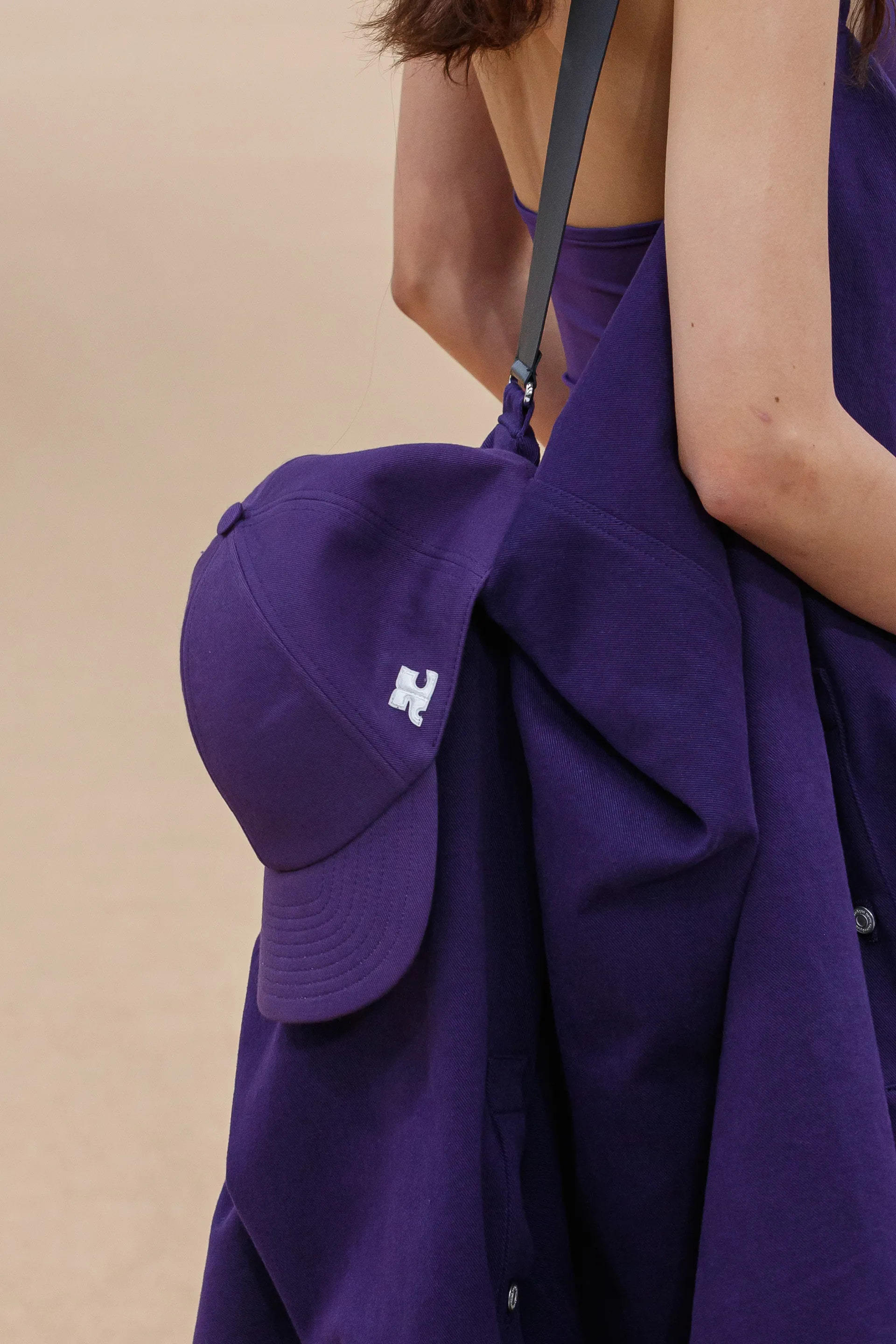 【COURREGES】SIGNATURE COTTON CAP PURPLE