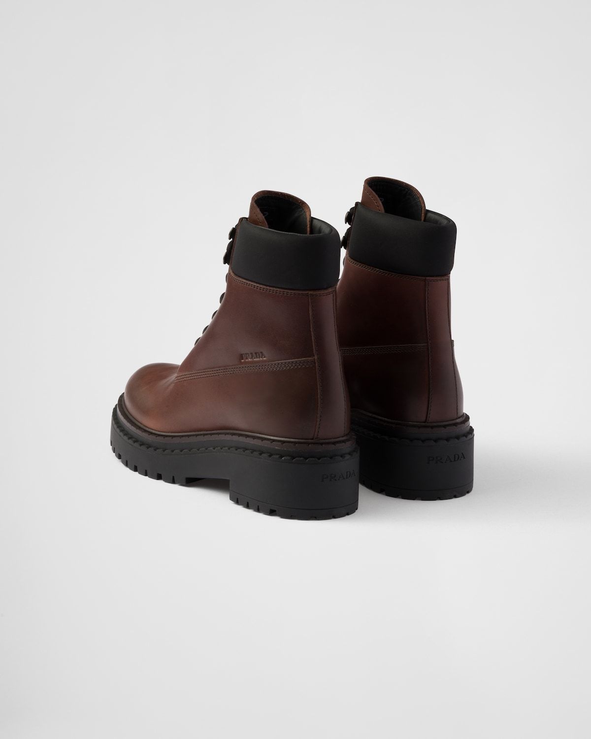 PRADA】プラダ レザーx Re-Nylon ブーティー