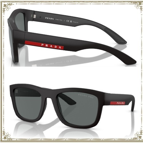 PRADA リネア ロッサ アクティブ サングラス 偏光レンズ PS01ZS
