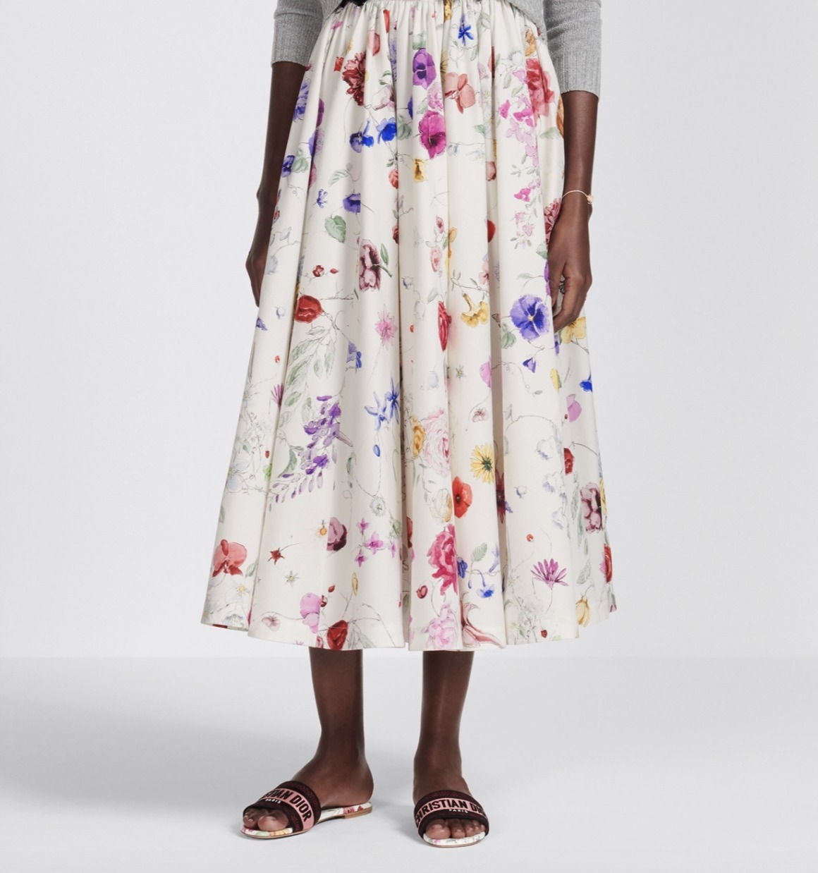 【DIOR】セール ! 23AW Florilegio フレア ミディスカート