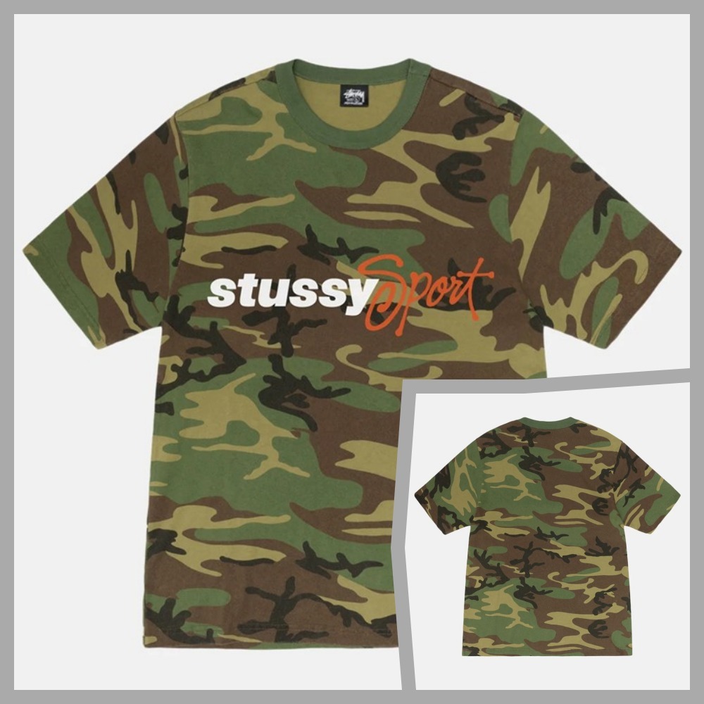 【Stussy】◆大人気◆Stussy Sport Script T-Shirt◆Camo◆