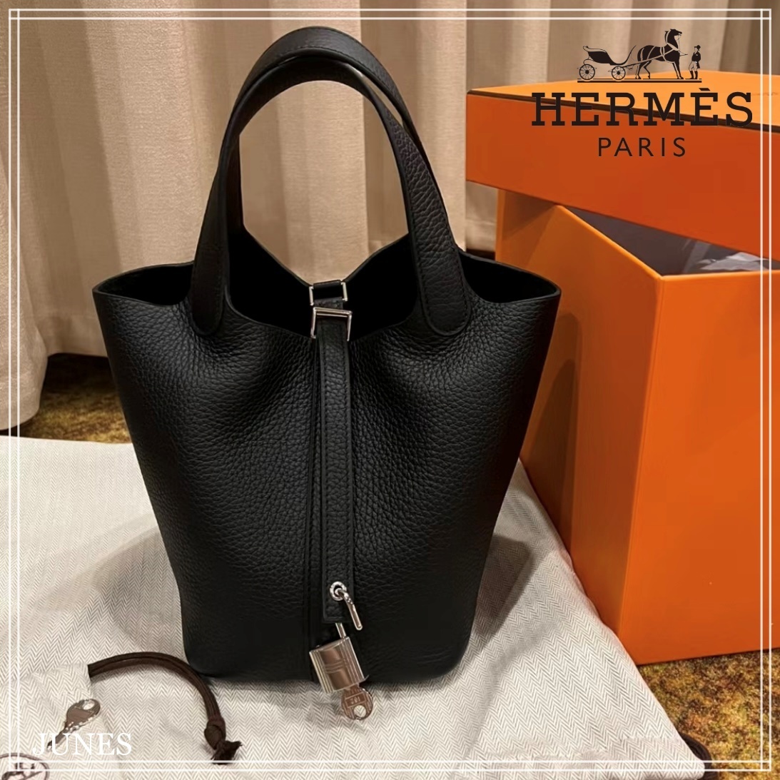 入手困難！【HERMES】ピコタンロック18 ノワール×シルバー金具
