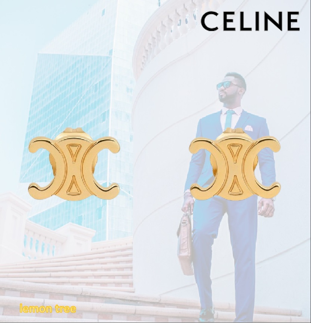 CELINE トリオンフ スタッズ ピアス