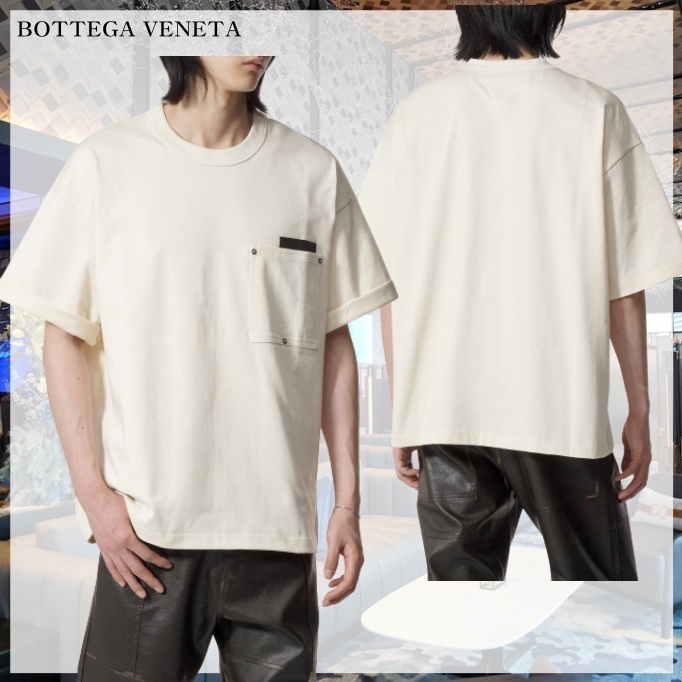 【BOTTEGA VENETA】コットン半そでTシャツ 胸ポケット