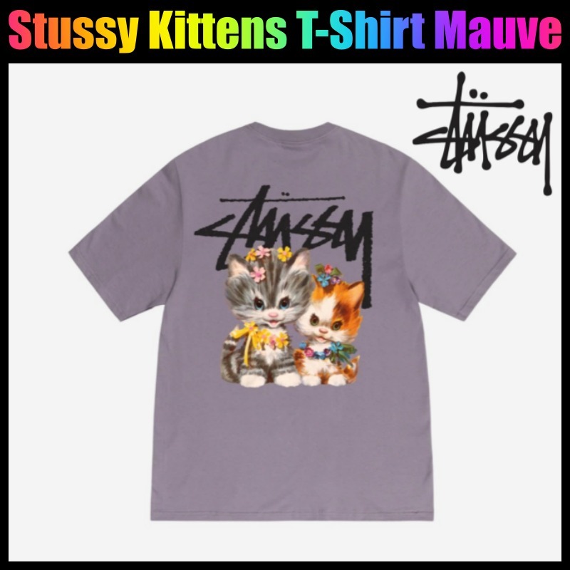 ★STUSSY★Stussy Kittens T-Shirt Mauve★追跡可★大人気★