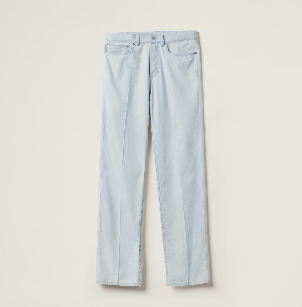 デニム・ジーパン Five-pocket chambray denim jeans GWP520_14UT_F0076_S_OOO