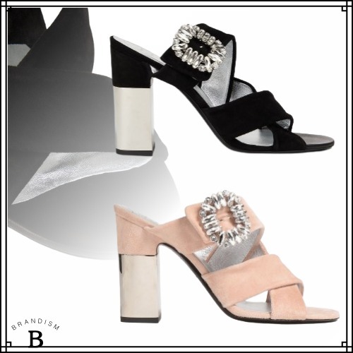 ■Roger Vivier■バックル付 スエードサンダル ミュール