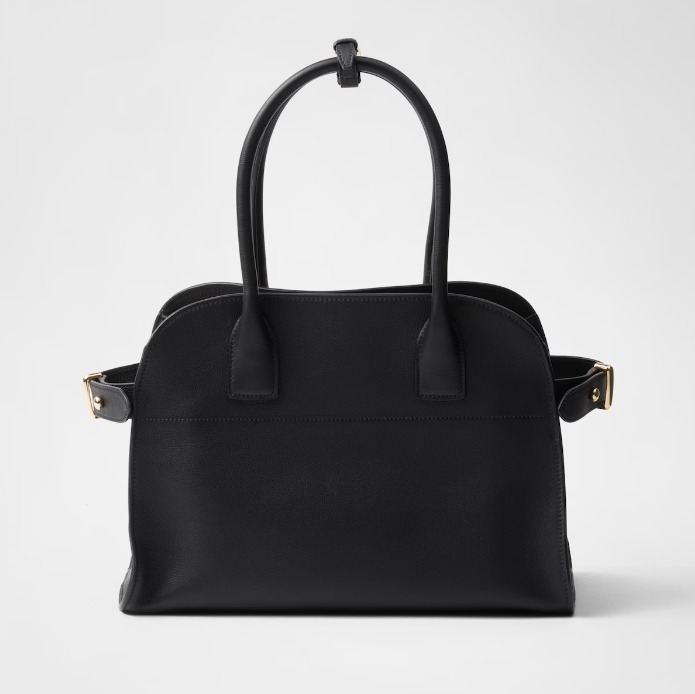 正規品 PRADA ドゥーブレ 黒 サファイアーノレザー トートバッグ