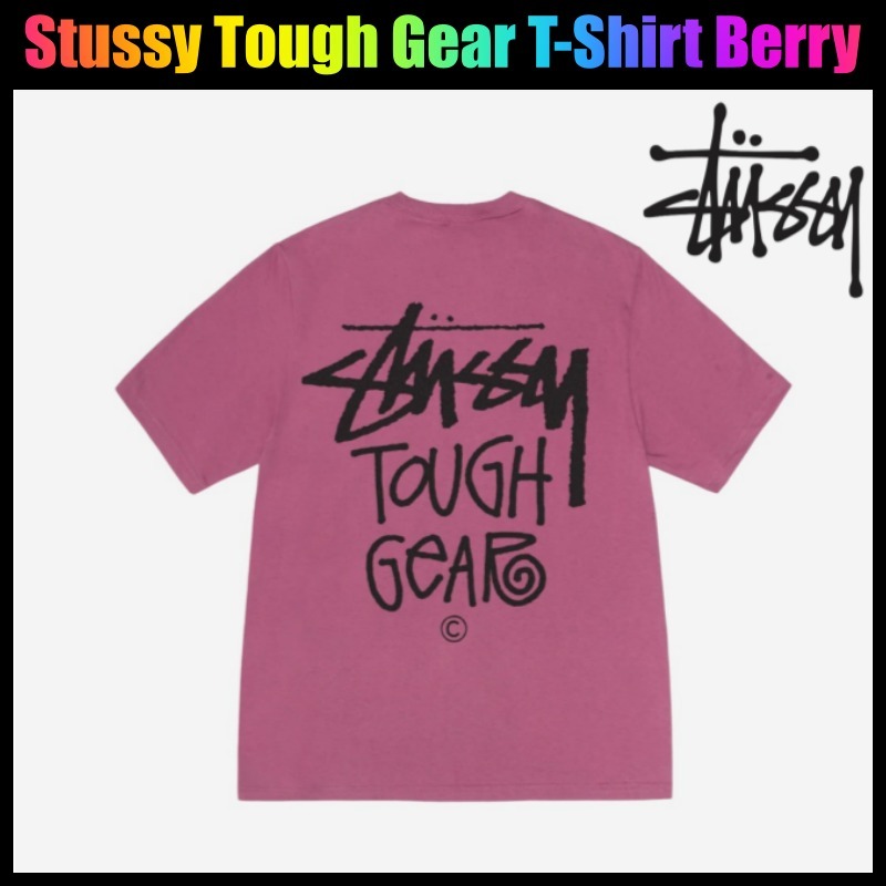 ★STUSSY★ Tough Gear T-Shirt Berry★追跡可★大人気★