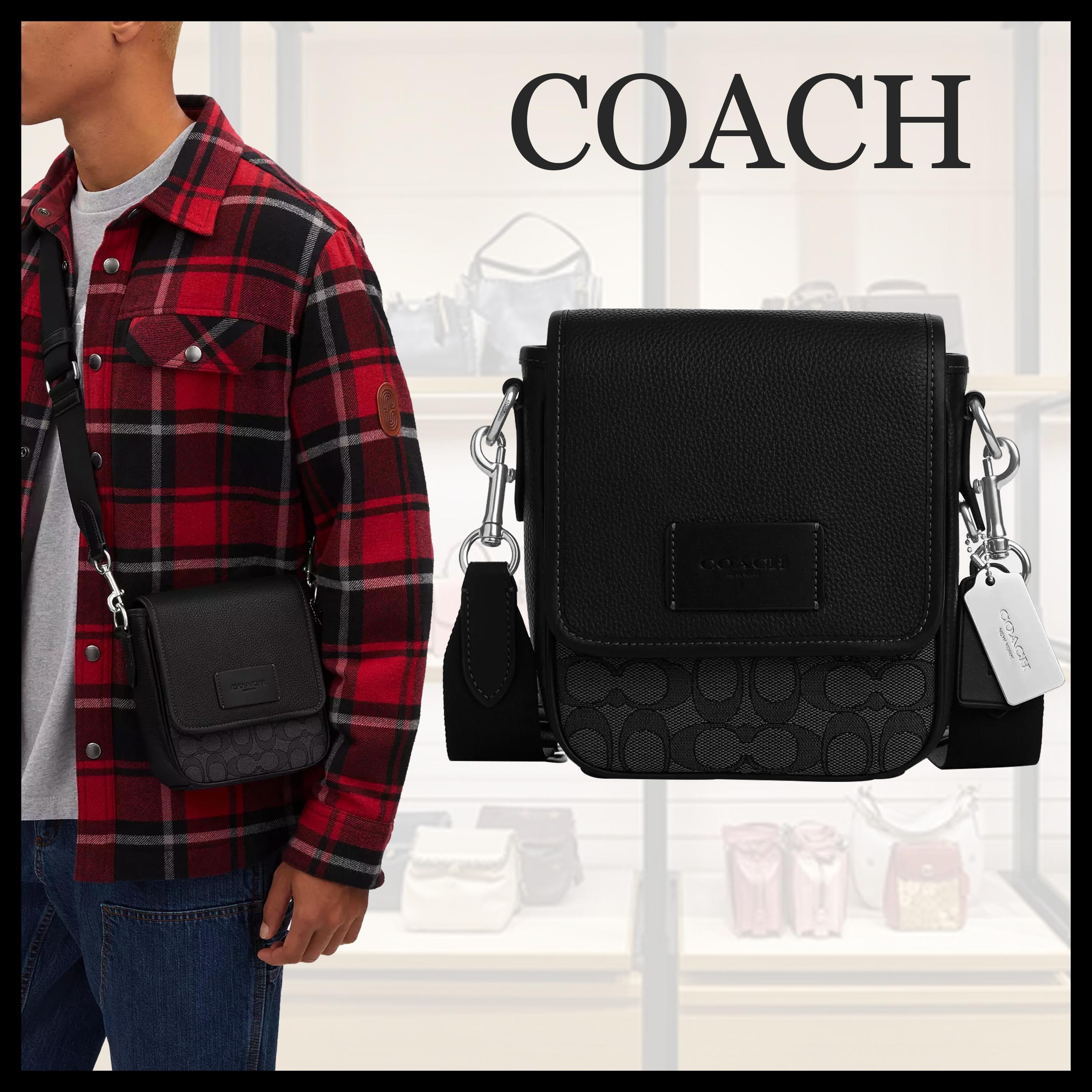 【COACH】ルーカス クロスボディ・シグネチャー ジャカード