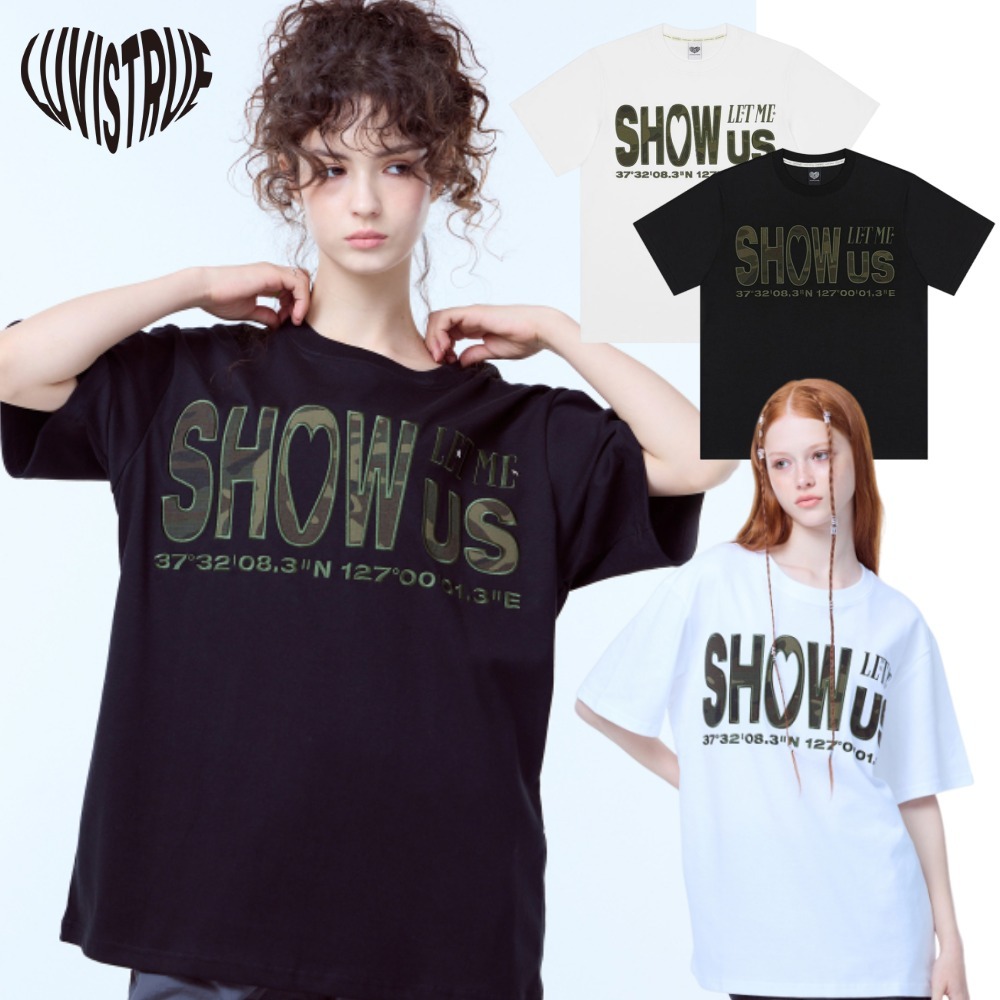 LUV IS TRUE★韓国★人気★SH SHOW US OVERFIT CAMO TEE 2色