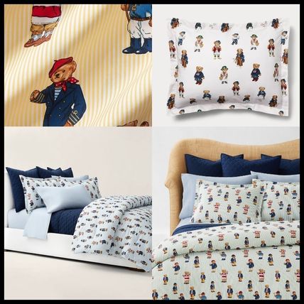 RALPH LAUREN ポロベア ダブル 掛け布団カバー 正規品 ストライプ