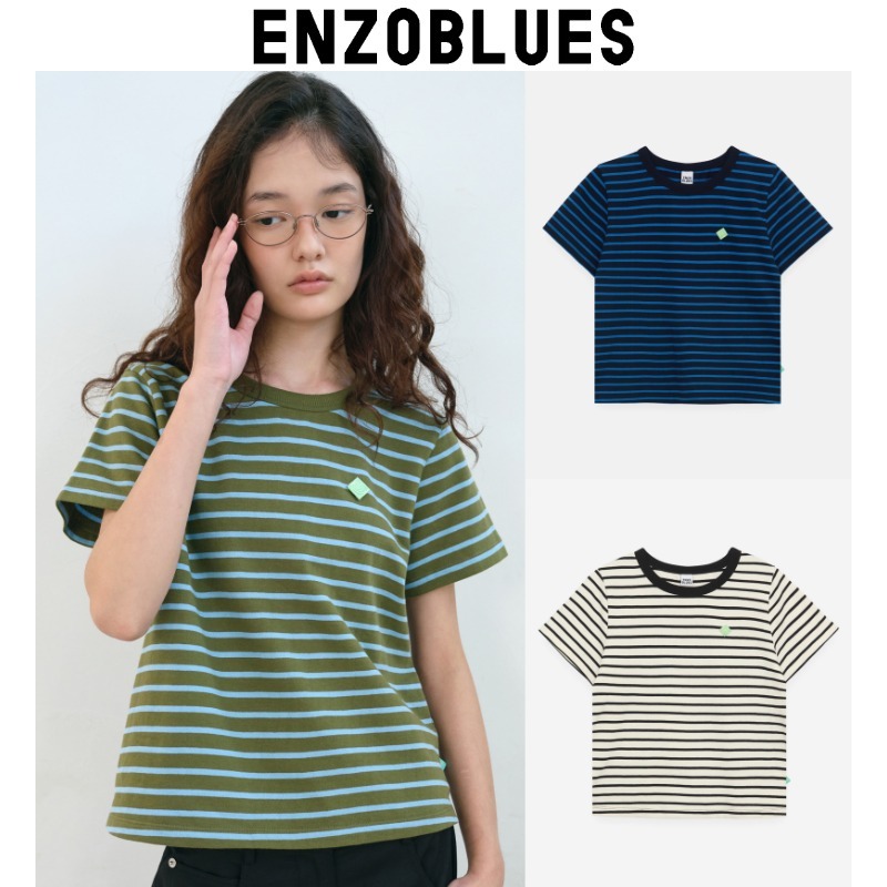 【ENZO BLUES】Stripe Classic T-shirt