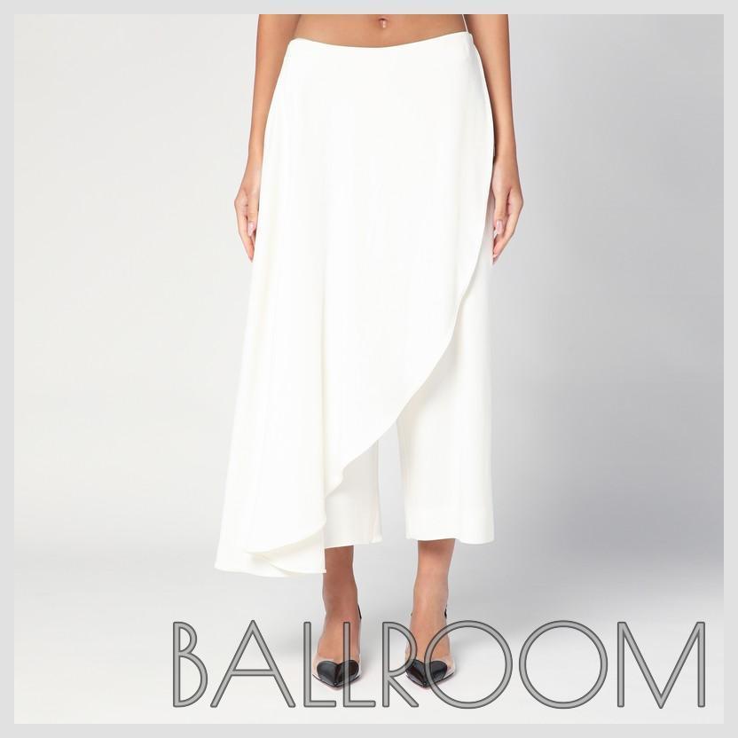 パンツ ALAIA WHITE ASYMMETRICAL TROUSER SKIRT