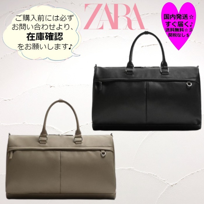 すぐ届く☆ZARA エンボスボウリングバッグ ポケット 要在庫確認