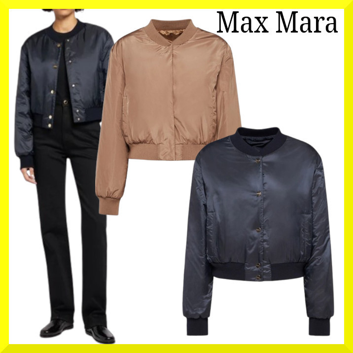 Max Mara☆関税込み☆Greenbi パデッドクロップドジャケット