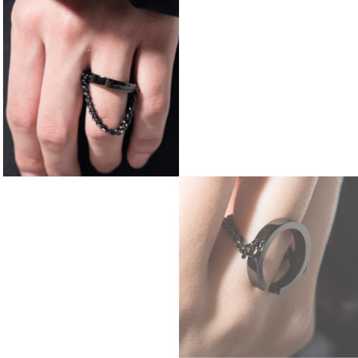 《ヨウジヤマモト》BRASS CHAIN イヤーカフ チェーンリング３WAY