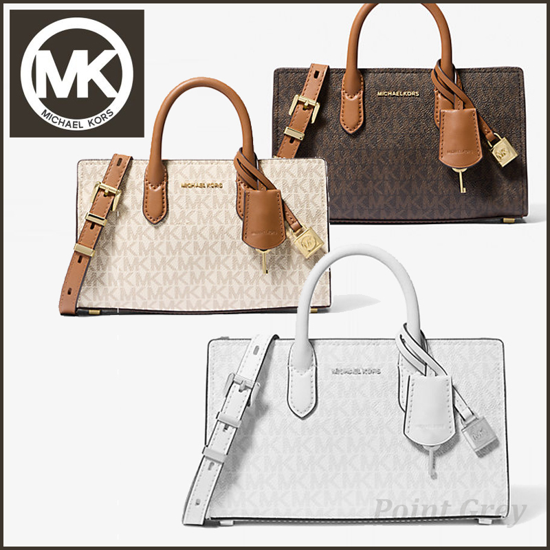 Michael Kors☆ 上品モノグラム柄・トップハンドルバッグ