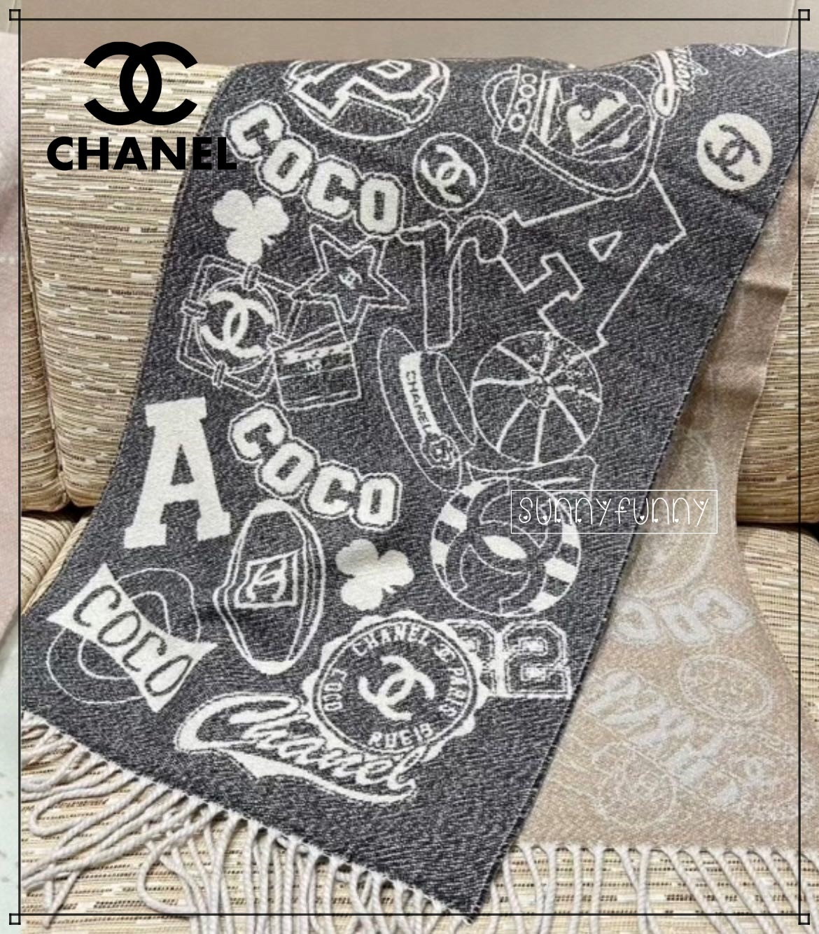 《24B★》CHANEL マフラー ストール ポップ