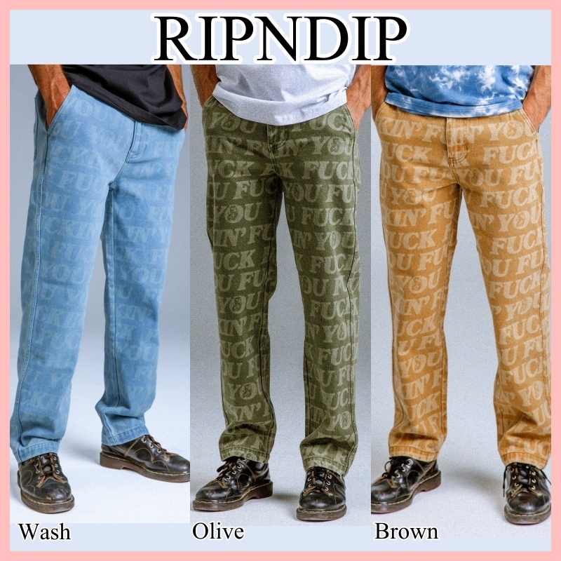 RIPNDIP F.U.F.F. ウォッシュ デニム パンツ 3色 送料込み